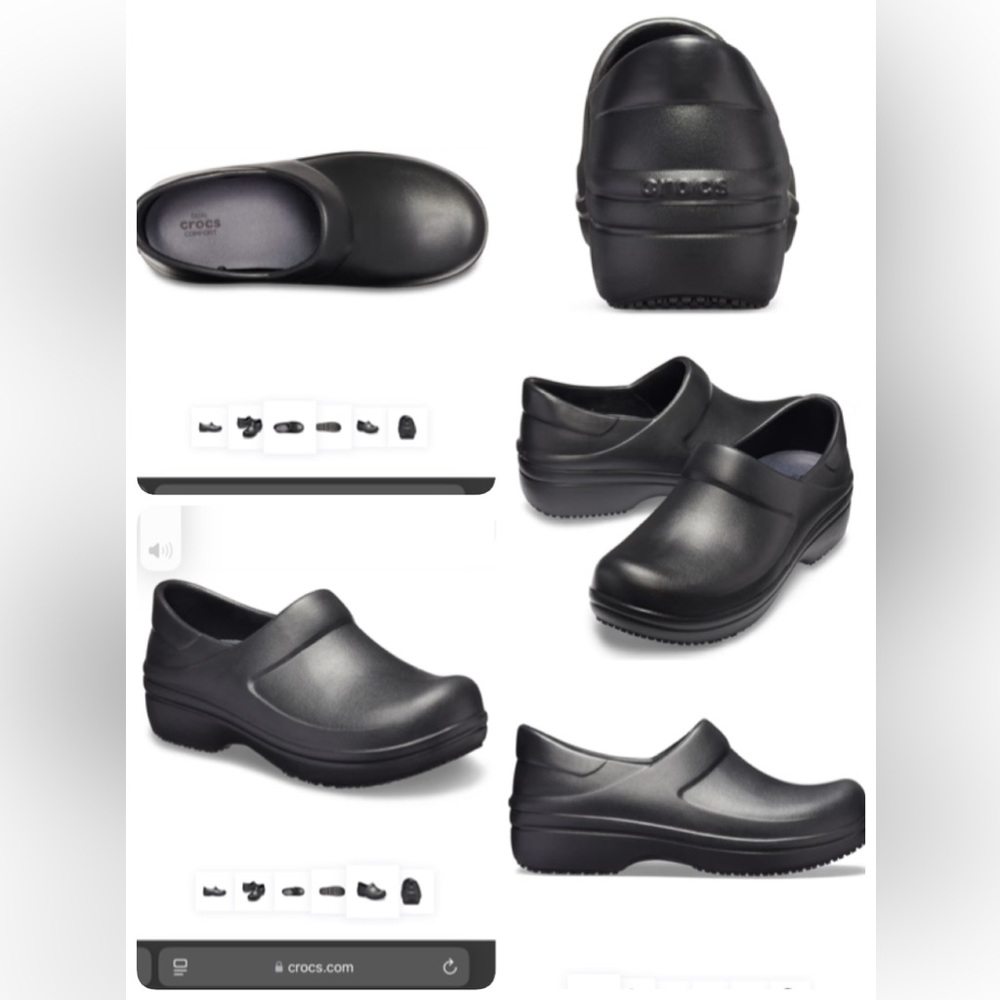 Like new! unisex Comfy Crocs clogs 7W black